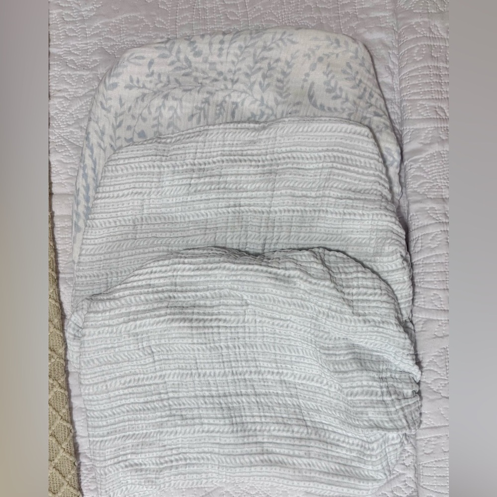 NWOT Bundle of 3 Serena & Lily Light Blue Changing Table Covers